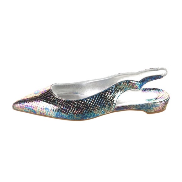 Christian Louboutin Snakeskin Leather Flats